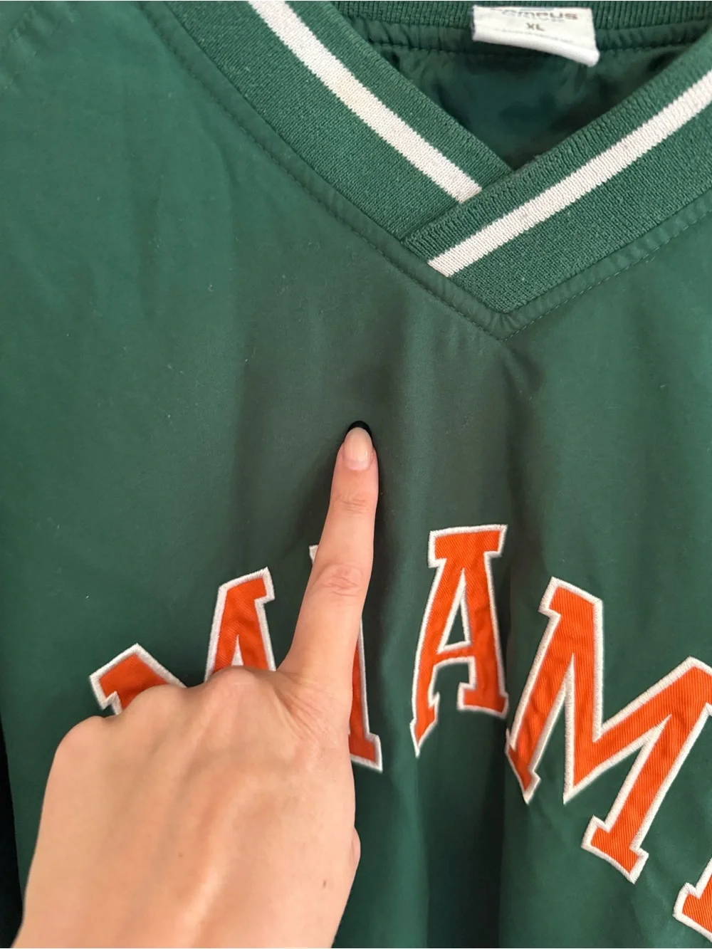 University of Miami Vintage Y2K Embroidered Pullover Windbreaker - Picture 2 of 4